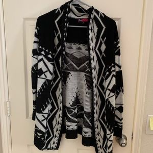 Aztec print cardigan